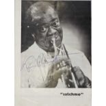 LOUIS ARMSTRONG - SIGNED PAGE.