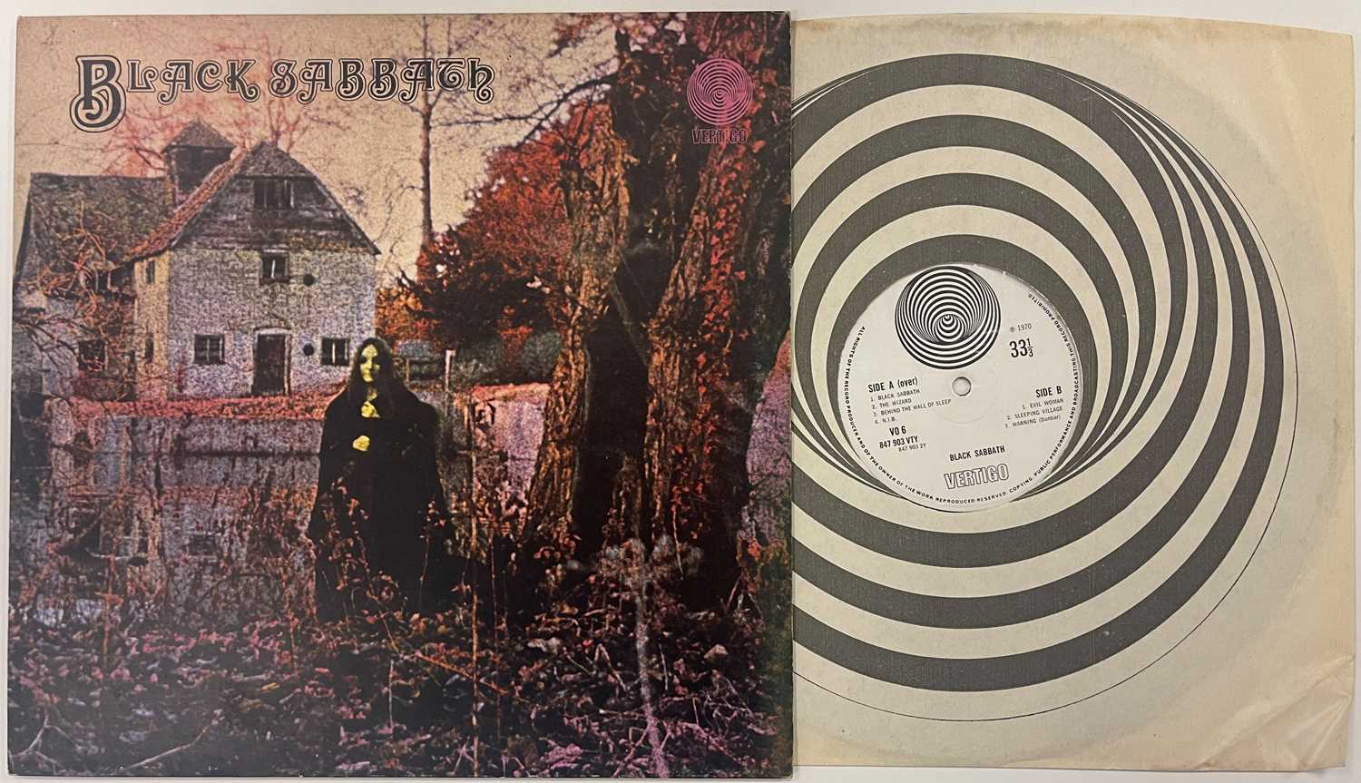 BLACK SABBATH - S/T LP (UK 2ND PRESS - LARGE SWIRL - VO6)
