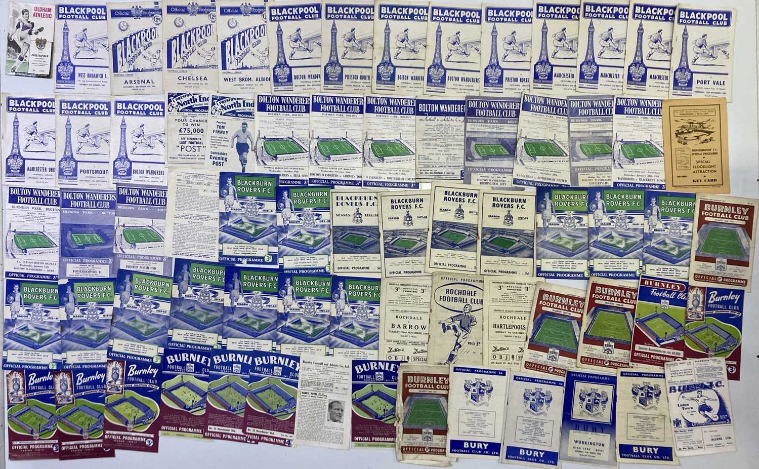 FOOTBALL PROGRAMMES - NORTH WEST CLUBS.