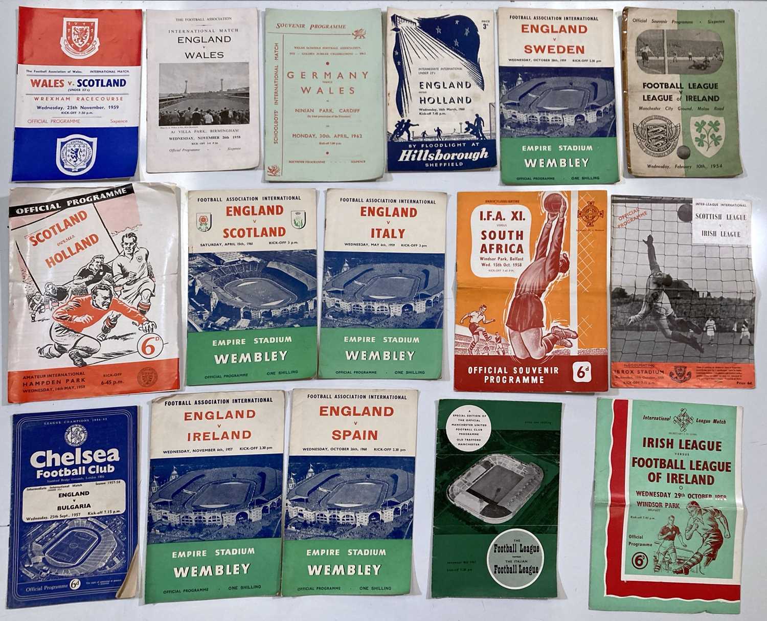 1950S/60S FOOTBALL PROGRAMMES - INTERNATIONAL TIES. - Image 4 of 4