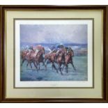 HORSE RACHING - CLAIRE EVA BURTON - SIGNED ARTWORK.