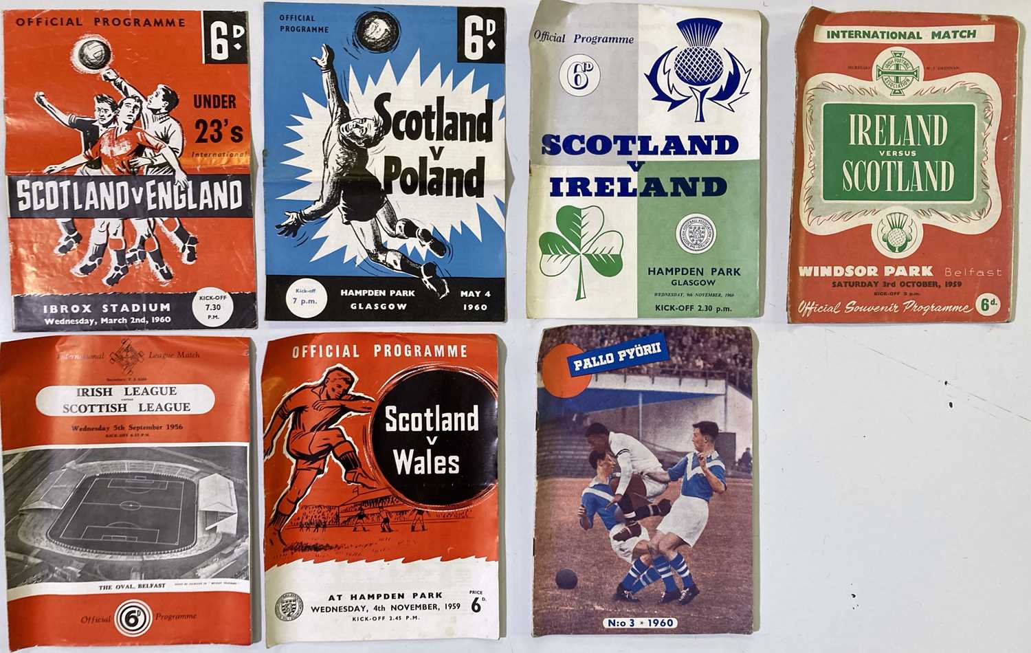 1950S/60S FOOTBALL PROGRAMMES - INTERNATIONAL TIES. - Image 2 of 4
