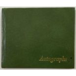 AUTOGRAPH BOOK WITH STARS OF 20TH CENTURY STAGE AND MUSIC - POP AND CLASSICAL.