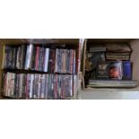 LARGE COLLECTION OF VINYL, DVDS, 8 TRACKS AND MORE.