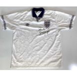 AN ENGLAND 1990 WORLD CUP SHIRT SIGNED BY PAUL GASCOIGNE.