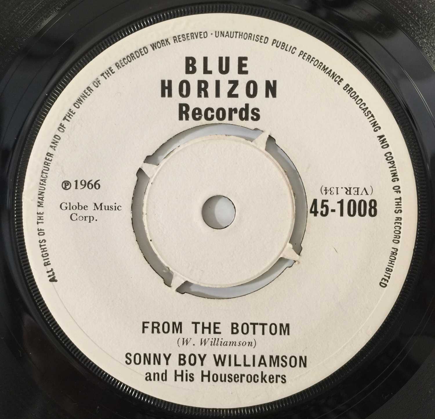 SONNY BOY WILLIAMSON - FROM THE BOTTOM/ EMPTY BEDROOM 7" (BLUE HORIZON - 45-1008) - Image 2 of 3