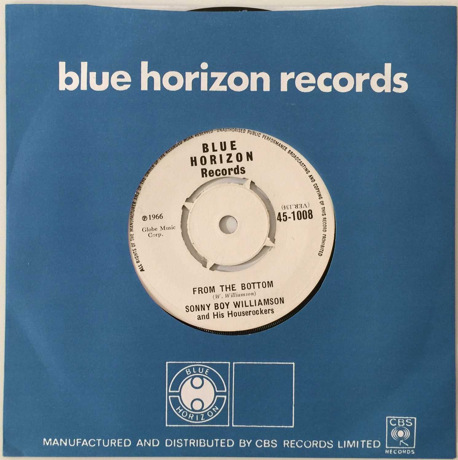 SONNY BOY WILLIAMSON - FROM THE BOTTOM/ EMPTY BEDROOM 7" (BLUE HORIZON - 45-1008)