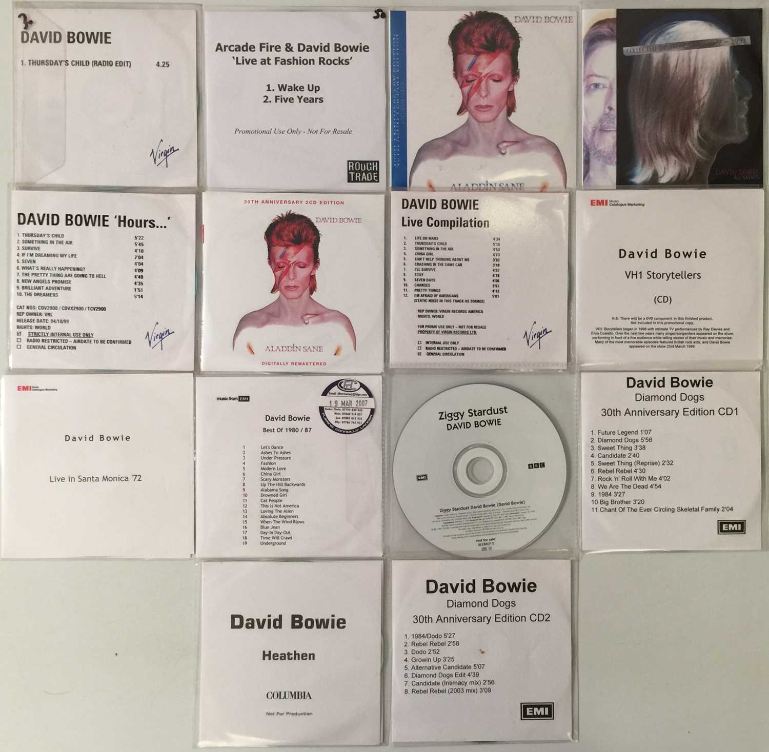 DAVID BOWIE - PROMO CDs