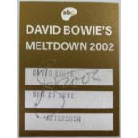 DAVID BOWIE - SIGNED AAA PASS.