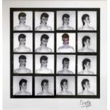 DAVID BOWIE - A CONTACT SHEET SIGNED BY DUFFY.