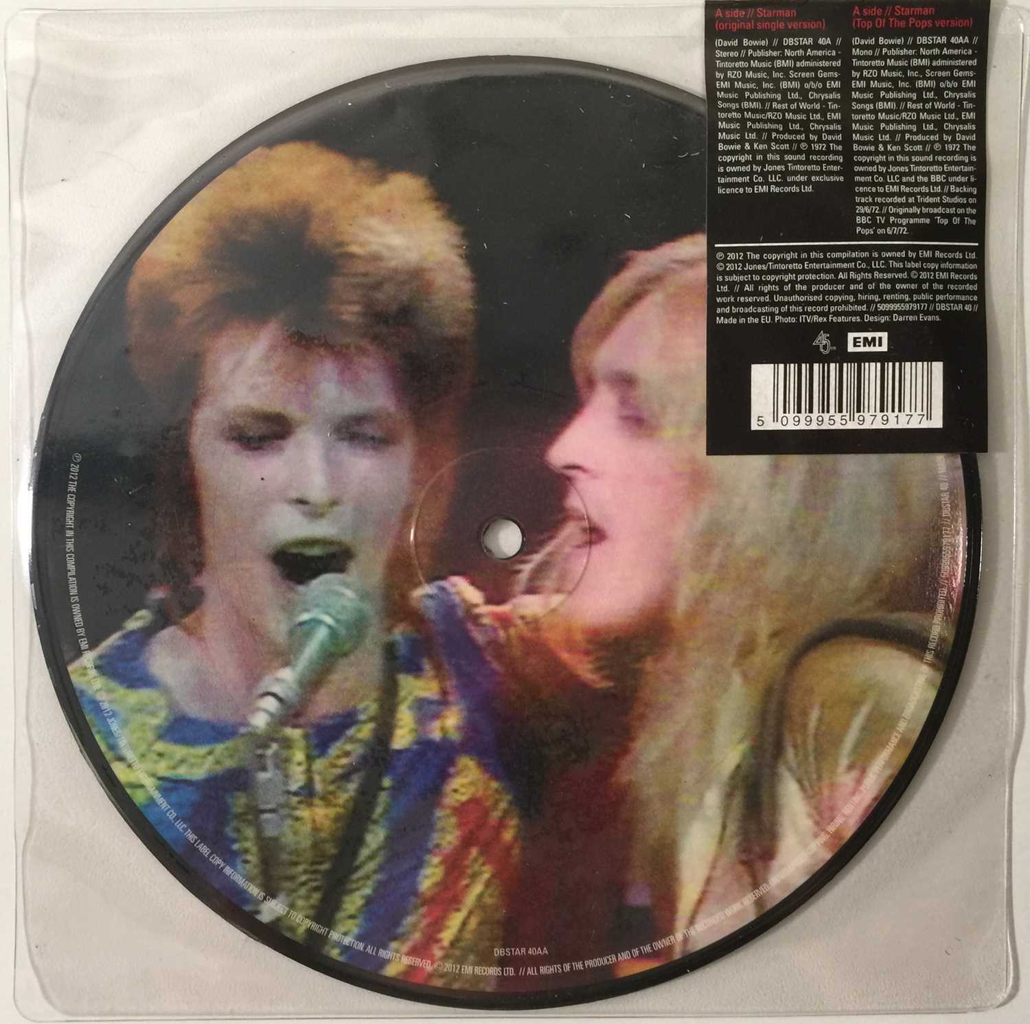 DAVID BOWIE - STARMAN 7" (40TH ANNIVERSARY 2014 PICTURE DISC RELEASE - DBSTAR 40). - Image 2 of 2