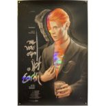 DAVID BOWIE - THE MAN WHO FELL TO EARTH, MONDO FILM POSTER PRINT WITH COLOUR TITLE.