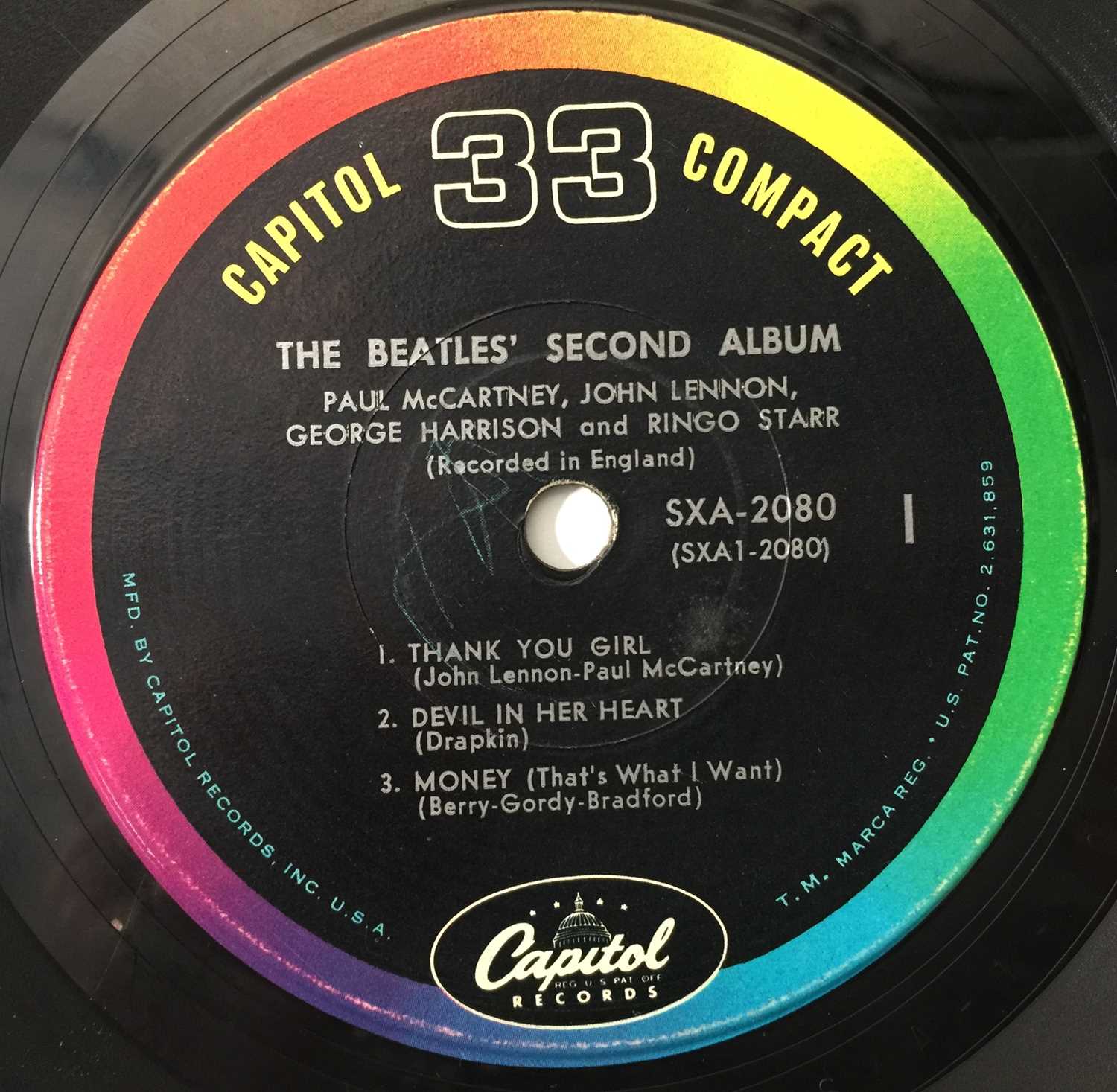 THE BEATLES - THE BEATLES' SECOND ALBUM (ORIGINAL US 'CAPITOL 33 COMPACT' RELEASE - SXA-2080) - Bild 4 aus 5