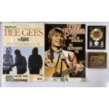 CONCERT MEMORABILIA INC PROGRAMMES AND POSTERS - BOB DYLAN / BEE GEES.