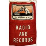 ORIGINAL HMV RECORD SHOP PROMOTIONAL FLAG.