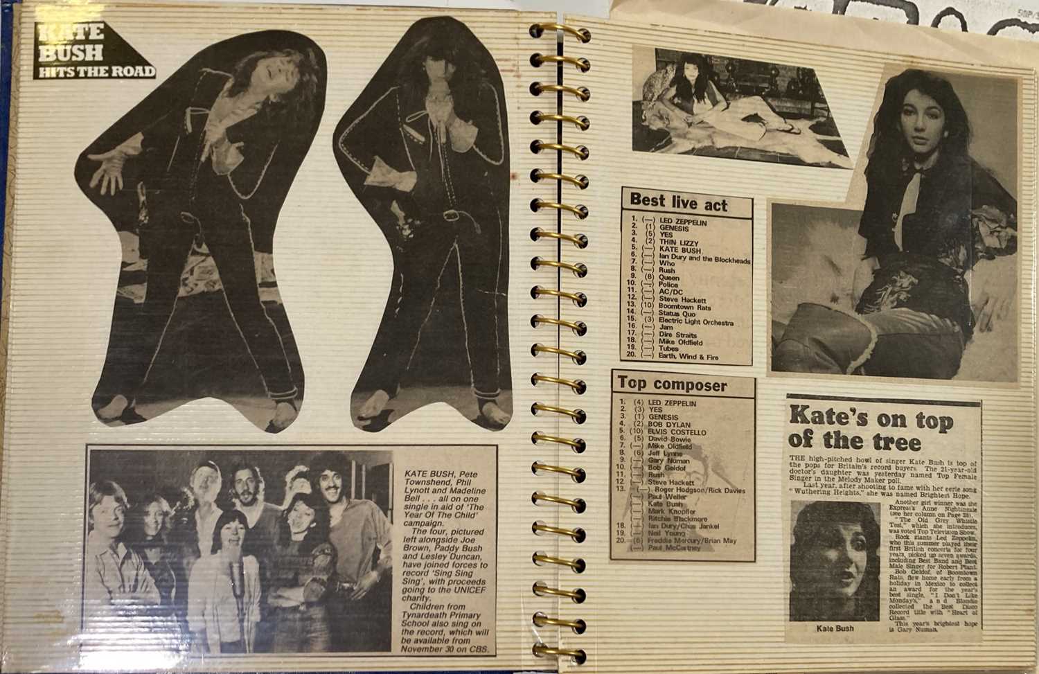 KATE BUSH SCRAPBOOKS INC CONCERT PHOTOGRAPHS. - Image 14 of 28