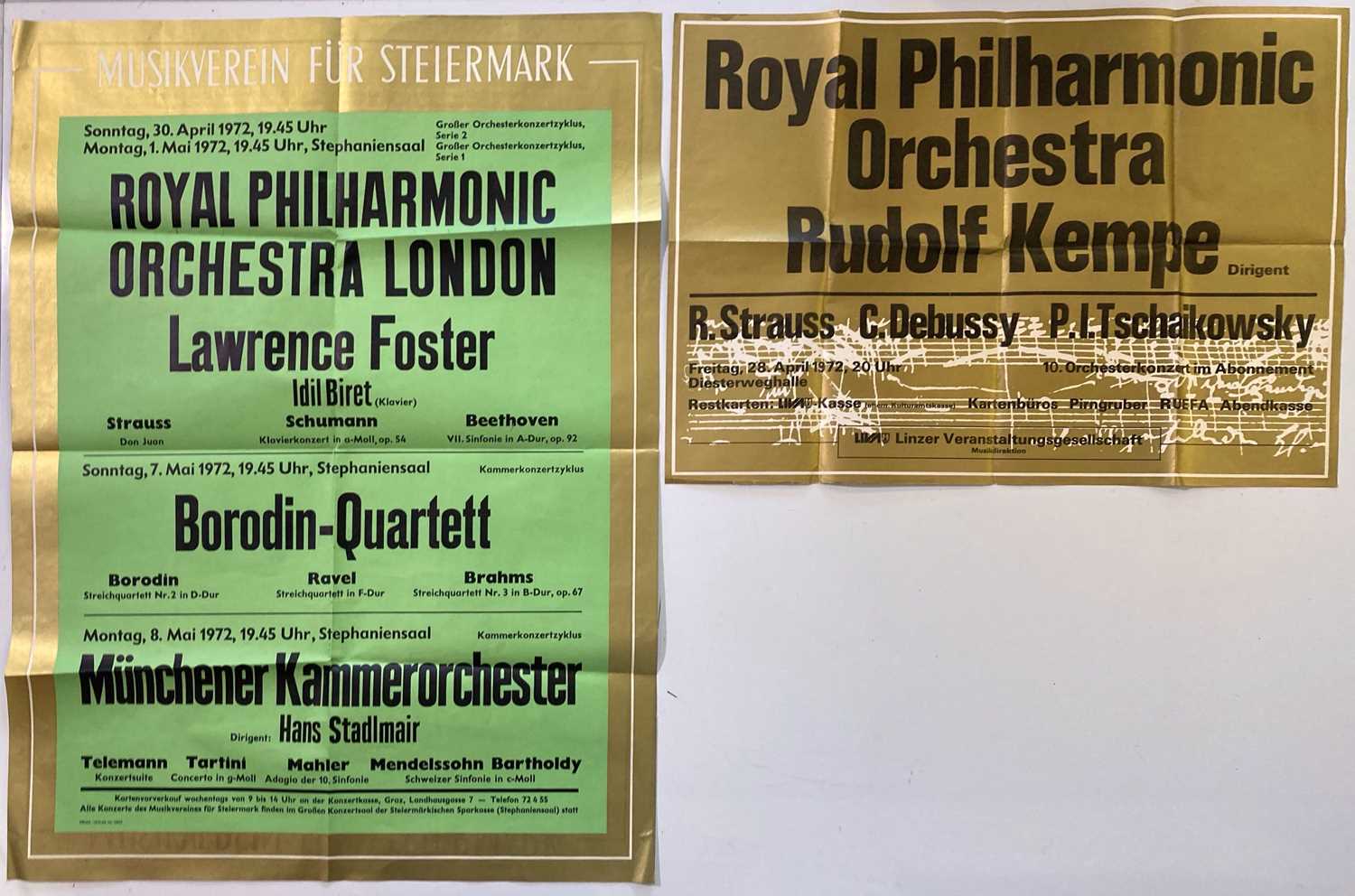 CLASSICAL MUSIC - INTERNATIONAL ORCHESTRAS - CONCERT PROGRAMMES / POSTERS