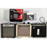 FIVE GUITAR AMPLIFIERS (LANEY, NUX, CARLSBRO, STAGG)