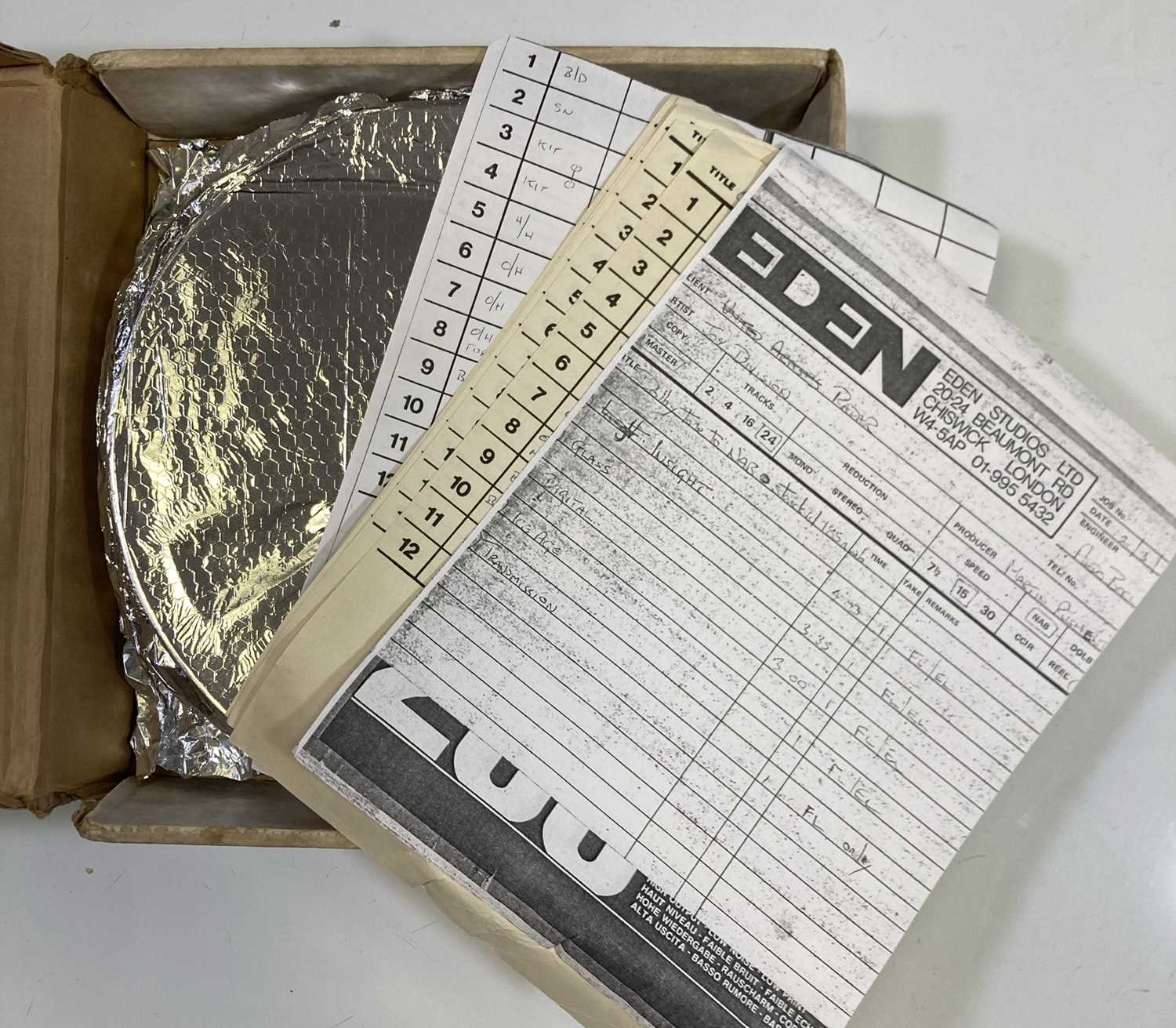 JOY DIVISION - A RARE EDEN STUDIOS MASTER TAPE REEL. - Image 5 of 7