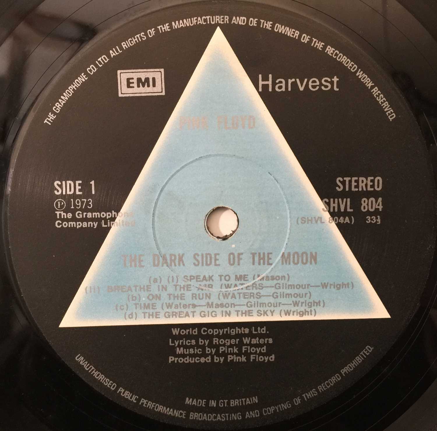 PINK FLOYD - THE DARK SIDE OF THE MOON LP (ORIGINAL UK 'SOLID BLUE' - SHVL 804) - Image 4 of 6