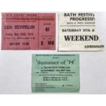 LED ZEPPELIN / THE WHO - 1970S TICKET STUBS.