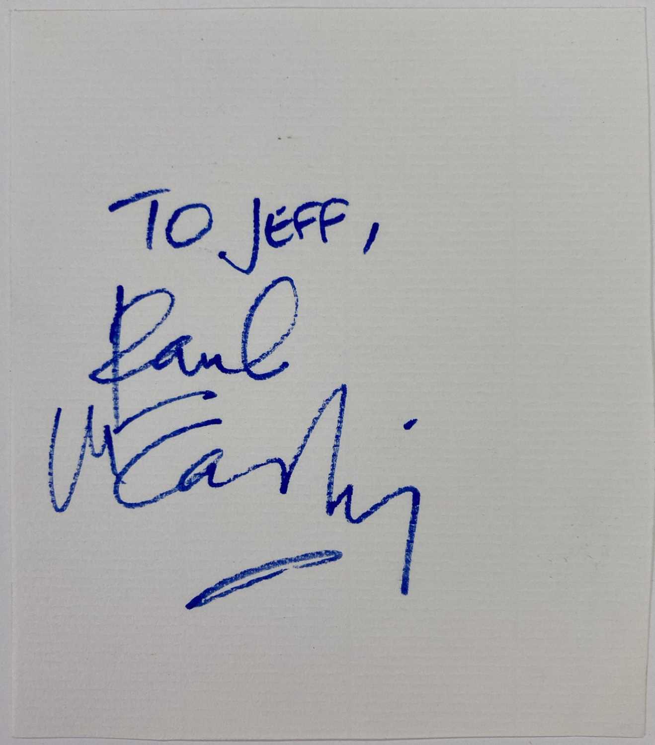 PAUL MCCARTNEY - SIGNED PAGE,