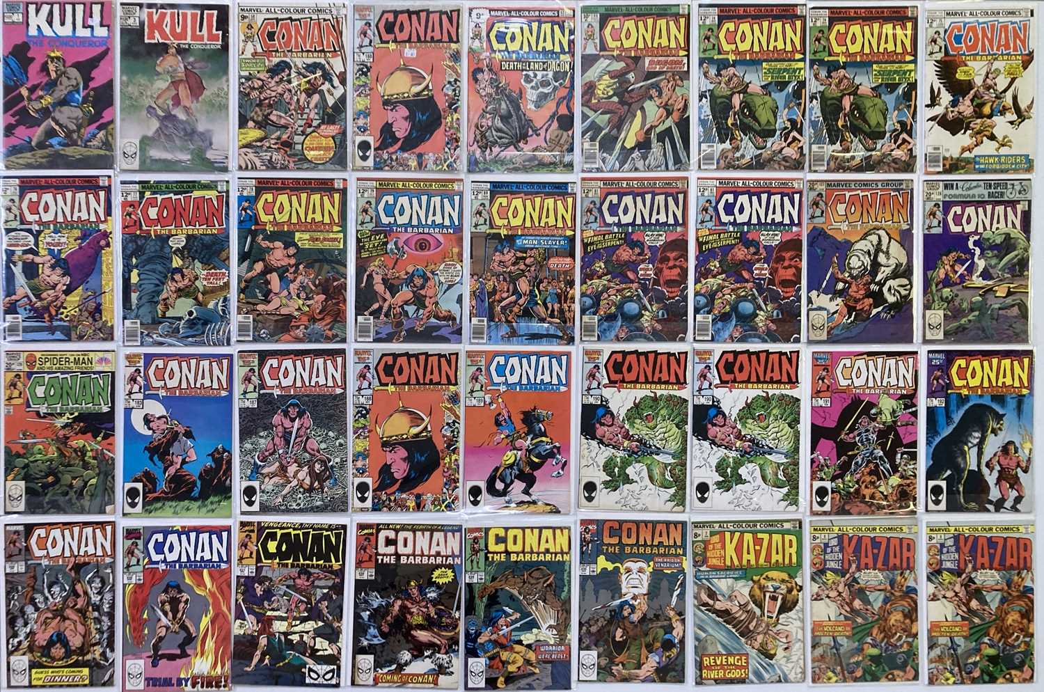 APPROX 49 MARVEL COMICS (CONAN THE BARBARIAN, KULL THE CONQUEROR, KAZAR THE SAVAGE)