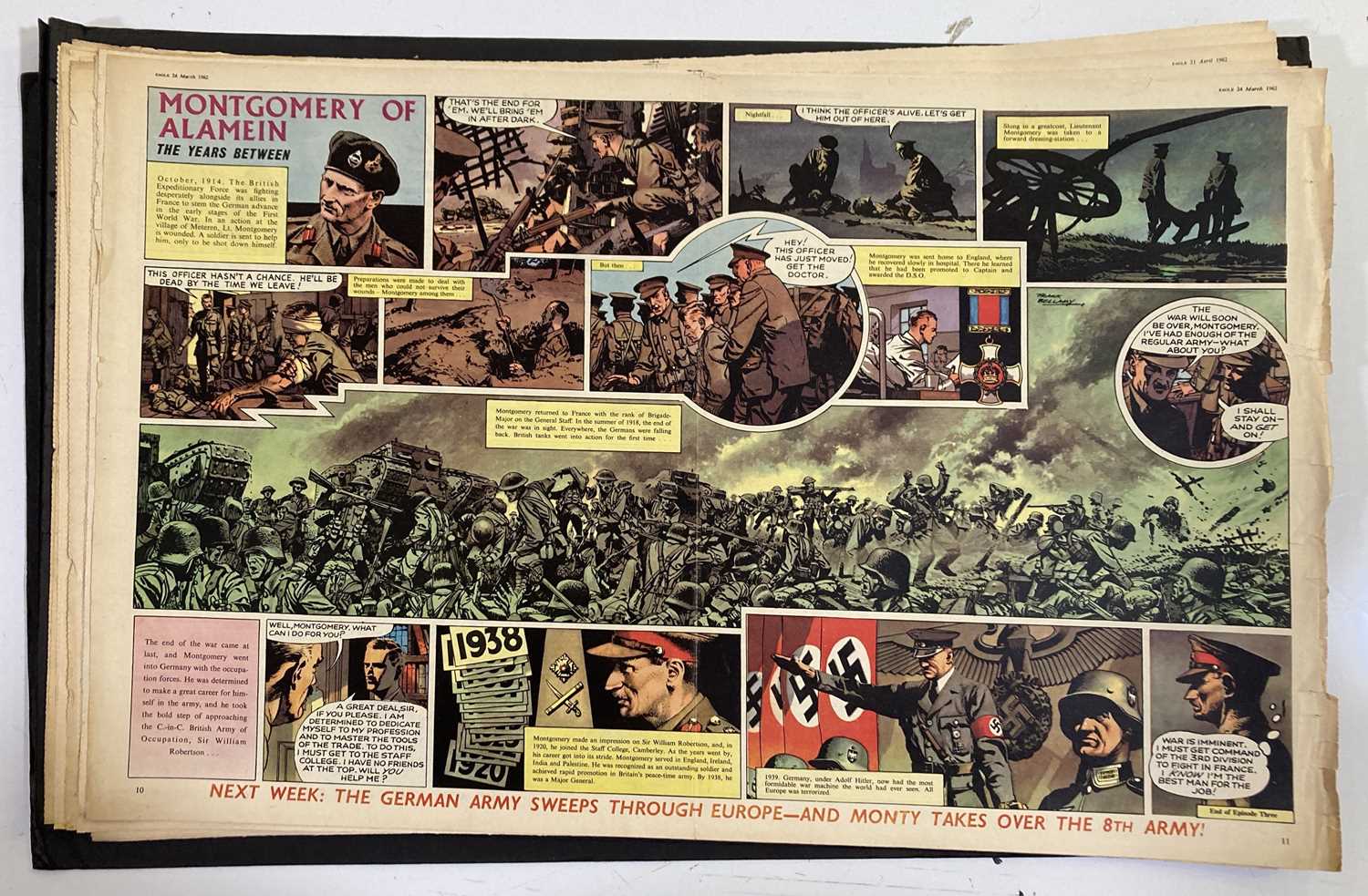 FRANK BELLAMY - THE EAGLE - MONTGOMERY OF ALAMEIN STORYBOARD. - Image 5 of 6