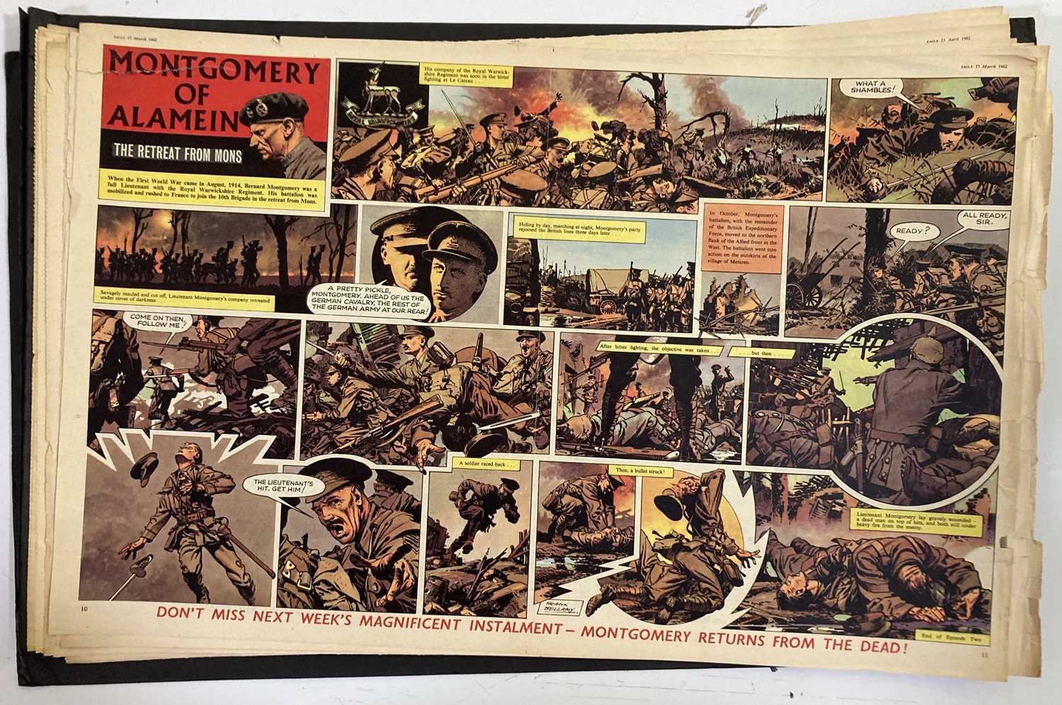 FRANK BELLAMY - THE EAGLE - MONTGOMERY OF ALAMEIN STORYBOARD. - Image 4 of 6