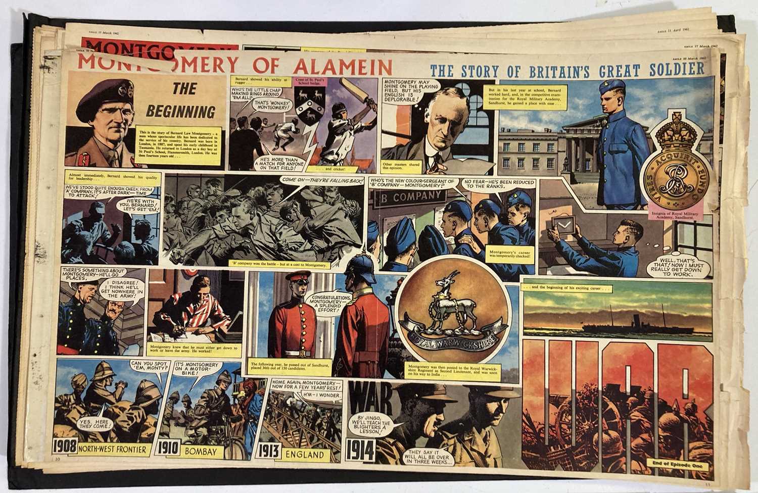 FRANK BELLAMY - THE EAGLE - MONTGOMERY OF ALAMEIN STORYBOARD. - Image 3 of 6