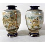 JAPANESE SATSUMA VASES - POSSIBLY MEIJI PERIOD.