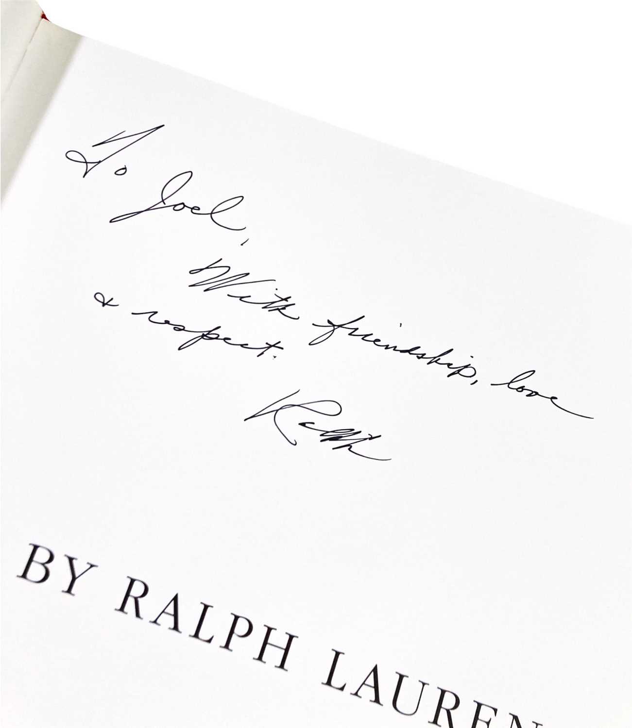 RALPH LAUREN , SIGNED BOOK.