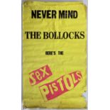 SEX PISTOLS - ORIGINAL NEVER MIND THE BOLLOCKS POSTER.