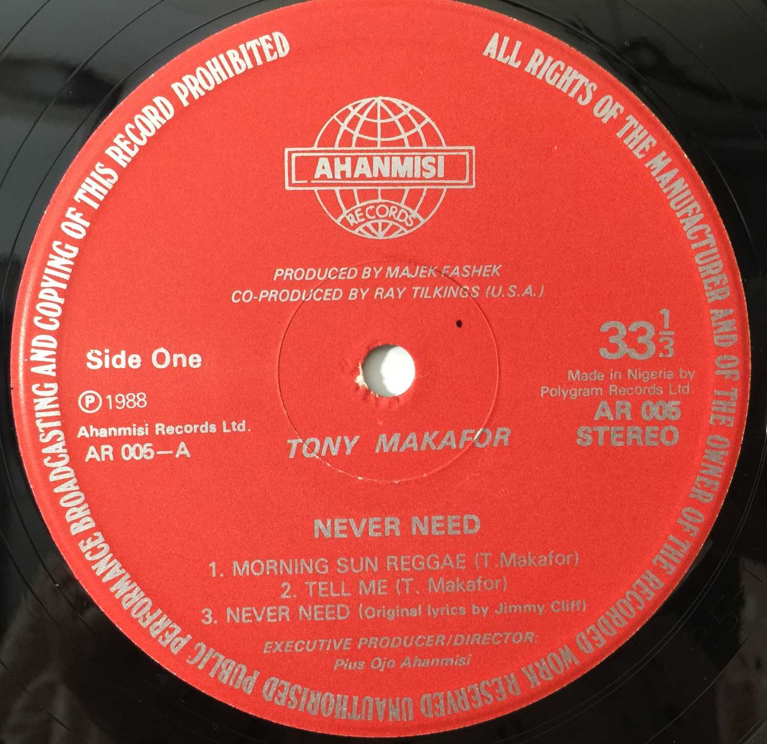 TONY MAKAFOR - NEVER NEED (AHANMISI RECORDS - AR 005) - Image 4 of 5