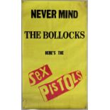 SEX PISTOLS - ORIGINAL NEVER MIND THE BOLLOCKS POSTER.