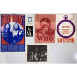 THE WHO / GROUNDHOGS - ORIGINAL 1970S PROMOTIONAL ITEMS.