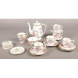 A Royal Strafford ' Carousel' part coffee set. Coffee pot, milk jug, cups/saucers to include