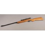 A .22cal BSA Meteor break barrel air rifle with a 4 x 20 Kassnar Scope. CAN'T POST THIS ITEM. This