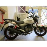 A KSR Generic Code 125 Motorbike in white (2015). V5C and one key present, 124cc. Last MOT: 15th