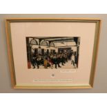 After L. S. Lowry (1887-1976); a framed lithographic print of 'Ancoats Hospital'. Size of print: