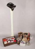 A small collection of assorted items. To include a 'Jack in the Pulpit Vase', pair of composite boot