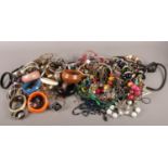A collection of costume Jewellery. necklaces, bangles etc.