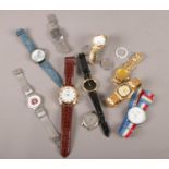 A collection of quartz watches (spares/repairs). Sekonda, H. Samuel, Sheffield United etc