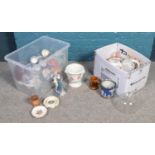 Two boxes of miscellaneous. To include mostly ceramics and glassware. Comprising of Washington