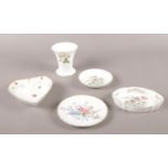 A collection of Wedgwood ceramic's. 'Wild Strawberry', 'Kutani Crane'. vase, pin dishes