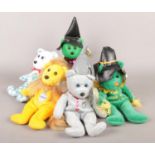 A collection of Celebrity bears. (5) 'Born a Star' Wizard of Oz characters. Tin man, Scarecrow,