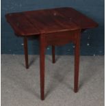 A Small Mahogany Drop Leaf Table. Slight scratches to top.
