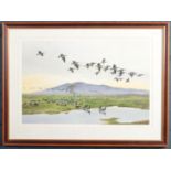 Philippa Scott; a Limited Edition print of Barnacle Geese at Caerlaverock, from the original Oil