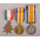 Three WW1 medals awarded to J.W Bunston 238432 A.B. R.N. To include The Great War for Civilisation