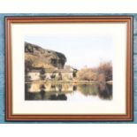 A framed print of Kilnsey, by KA Fossest. Size of print: 39cm x 29cm.